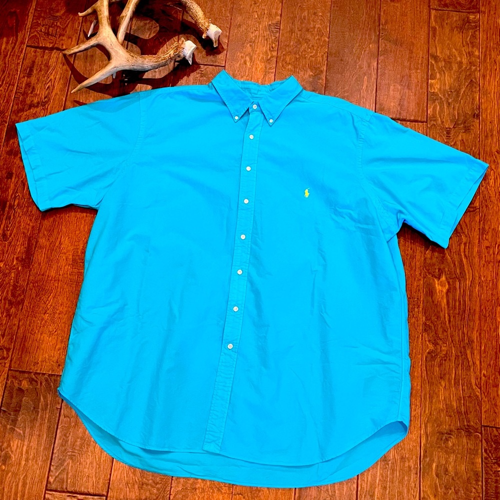 Men’s Polo by Ralph Lauren short sleeved button down shirt in 3XLT Tall EUC